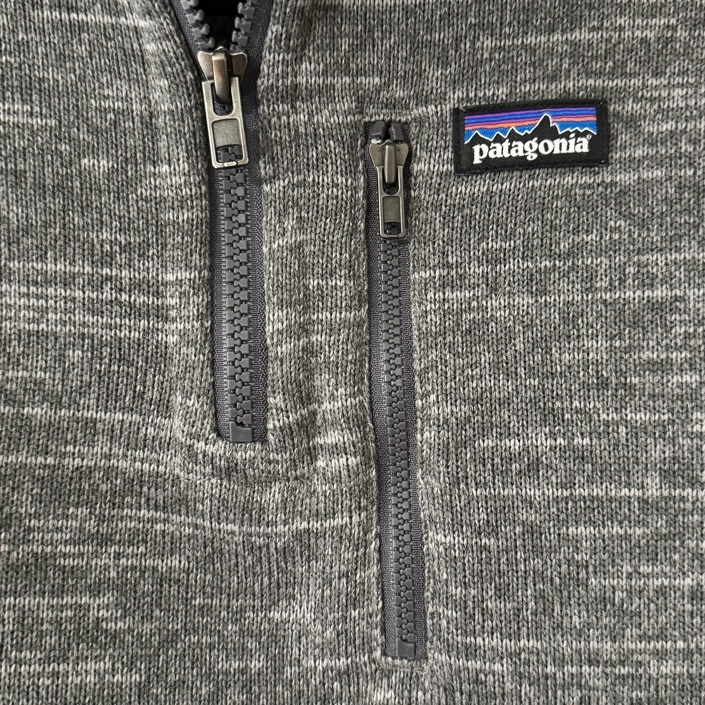 Patagonia Better Sweater 1/4 Zip Fleece Jacket in Nickel Grey Kid’s XL (14) - Picture 4 of 7